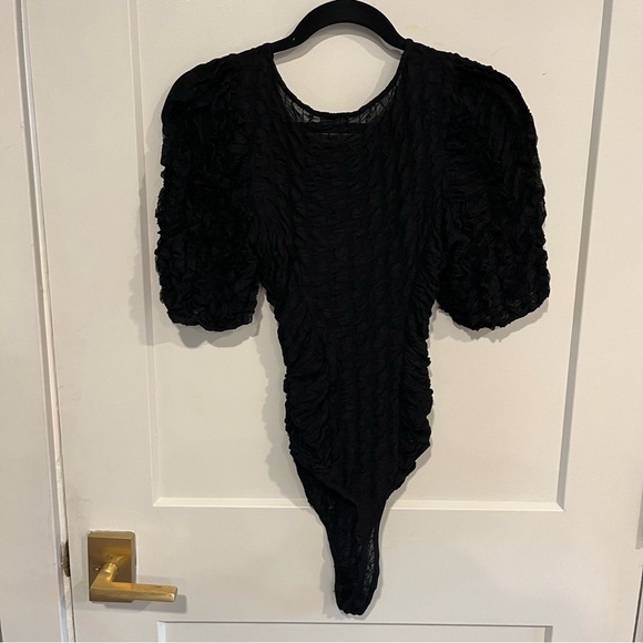 Intimately Free People Black Short Sleeve Bodysuit SP - Picture 2 of 11